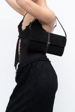 Load image into Gallery viewer, Vintage x Black Suede Buckled Small Purse