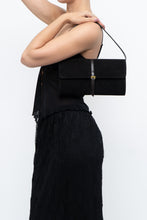 Load image into Gallery viewer, Vintage x Black Suede Buckled Small Purse
