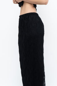 Vintage x Black Mesh Maxi Skirt (XS-M)