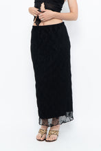 Load image into Gallery viewer, Vintage x Black Mesh Maxi Skirt (XS-M)