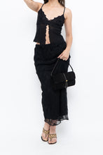 Load image into Gallery viewer, Vintage x Black Mesh Maxi Skirt (XS-M)