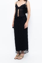 Load image into Gallery viewer, Vintage x Black Mesh Maxi Skirt (XS-M)