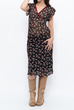 Load image into Gallery viewer, Vintage x Black Floral Chiffon Set (XS-M)