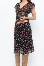 Load image into Gallery viewer, Vintage x Black Floral Chiffon Set (XS-M)