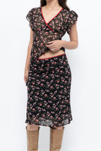 Load image into Gallery viewer, Vintage x Black Floral Chiffon Set (XS-M)