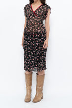 Load image into Gallery viewer, Vintage x Black Floral Chiffon Set (XS-M)