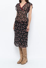 Load image into Gallery viewer, Vintage x Black Floral Chiffon Set (XS-M)