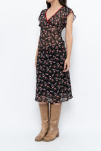 Load image into Gallery viewer, Vintage x Black Floral Chiffon Set (XS-M)