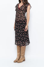 Load image into Gallery viewer, Vintage x Black Floral Chiffon Set (XS-M)