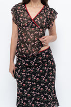 Load image into Gallery viewer, Vintage x Black Floral Chiffon Set (XS-M)