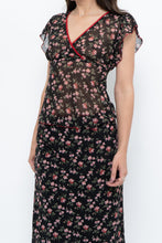 Load image into Gallery viewer, Vintage x Black Floral Chiffon Set (XS-M)