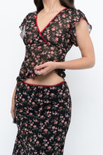 Load image into Gallery viewer, Vintage x Black Floral Chiffon Set (XS-M)