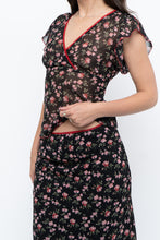 Load image into Gallery viewer, Vintage x Black Floral Chiffon Set (XS-M)