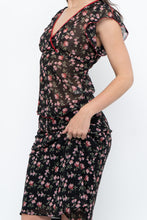 Load image into Gallery viewer, Vintage x Black Floral Chiffon Set (XS-M)