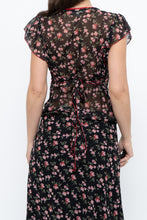 Load image into Gallery viewer, Vintage x Black Floral Chiffon Set (XS-M)