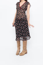 Load image into Gallery viewer, Vintage x Black Floral Chiffon Set (XS-M)