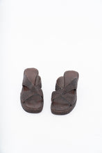 Load image into Gallery viewer, Vintage x Made in Brazil x Woven Brown Leather Wedge (7, 7.5W)