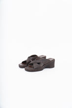 Load image into Gallery viewer, Vintage x Made in Brazil x Woven Brown Leather Wedge (7, 7.5W)