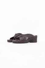 Load image into Gallery viewer, Vintage x Made in Brazil x Woven Brown Leather Wedge (7, 7.5W)