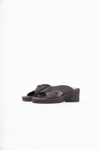 Load image into Gallery viewer, Vintage x Made in Brazil x Woven Brown Leather Wedge (7, 7.5W)
