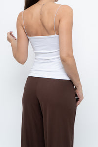 Vintage x White Fitted Tank (XS, S)