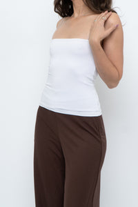 Vintage x White Fitted Tank (XS, S)