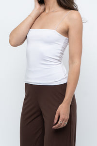 Vintage x White Fitted Tank (XS, S)