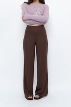Load image into Gallery viewer, MNG x Deadstock Brown Linen-blend Wide-leg Pant (S)