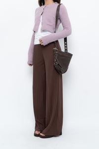 MNG x Deadstock Brown Linen-blend Wide-leg Pant (S)
