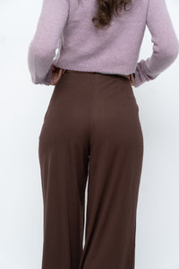 MNG x Deadstock Brown Linen-blend Wide-leg Pant (S)