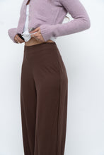 Load image into Gallery viewer, MNG x Deadstock Brown Linen-blend Wide-leg Pant (S)
