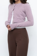 Load image into Gallery viewer, Vintage x Lilac Angora Blend Cropped Cardigan (XS, S)