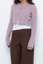 Load image into Gallery viewer, Vintage x Lilac Angora Blend Cropped Cardigan (XS, S)