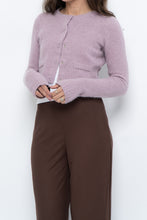 Load image into Gallery viewer, Vintage x Lilac Angora Blend Cropped Cardigan (XS, S)