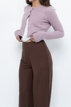 Load image into Gallery viewer, Vintage x Lilac Angora Blend Cropped Cardigan (XS, S)