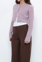 Load image into Gallery viewer, Vintage x Lilac Angora Blend Cropped Cardigan (XS, S)