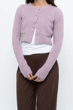 Load image into Gallery viewer, Vintage x Lilac Angora Blend Cropped Cardigan (XS, S)