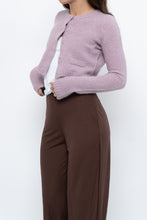 Load image into Gallery viewer, Vintage x Lilac Angora Blend Cropped Cardigan (XS, S)