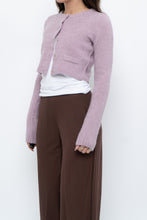 Load image into Gallery viewer, Vintage x Lilac Angora Blend Cropped Cardigan (XS, S)