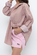 Load image into Gallery viewer, Vintage x Pink, Brown Striped Oversized Buttonup (S-L)