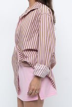 Load image into Gallery viewer, Vintage x Pink, Brown Striped Oversized Buttonup (S-L)