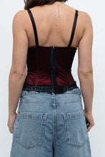 Load image into Gallery viewer, Vintage x Black, Red Embroidered Mesh Corest (S, B-C Cup)
