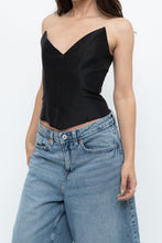 Load image into Gallery viewer, Modern x Black Pointed Strapless Corset (XS)