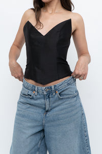 Modern x Black Pointed Strapless Corset (XS)