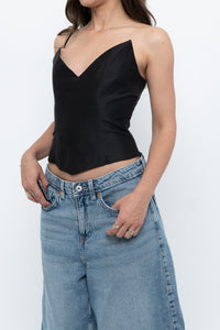 Modern x Black Pointed Strapless Corset (XS)