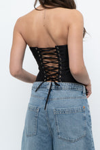 Load image into Gallery viewer, Modern x Black Pointed Strapless Corset (XS)