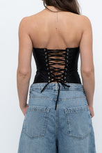 Load image into Gallery viewer, Modern x Black Pointed Strapless Corset (XS)