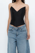 Load image into Gallery viewer, Modern x Black Pointed Strapless Corset (XS)