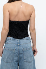 Load image into Gallery viewer, ZARA x Black Tweed Shimmer Cropped Top (XXS, XS)