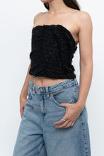 Load image into Gallery viewer, ZARA x Black Tweed Shimmer Cropped Top (XXS, XS)